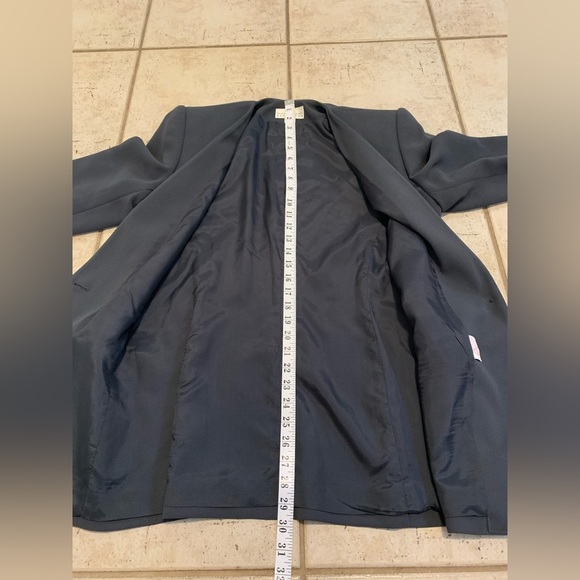 Vtg 90s Rena Rowan Separates Charcoal Single Button Blazer Jacket Size 8 - Picture 7 of 9